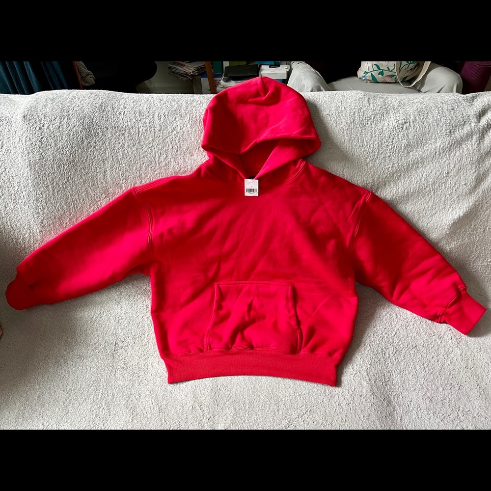 Yeezy x Gap Hoodie in RED - Kids Large